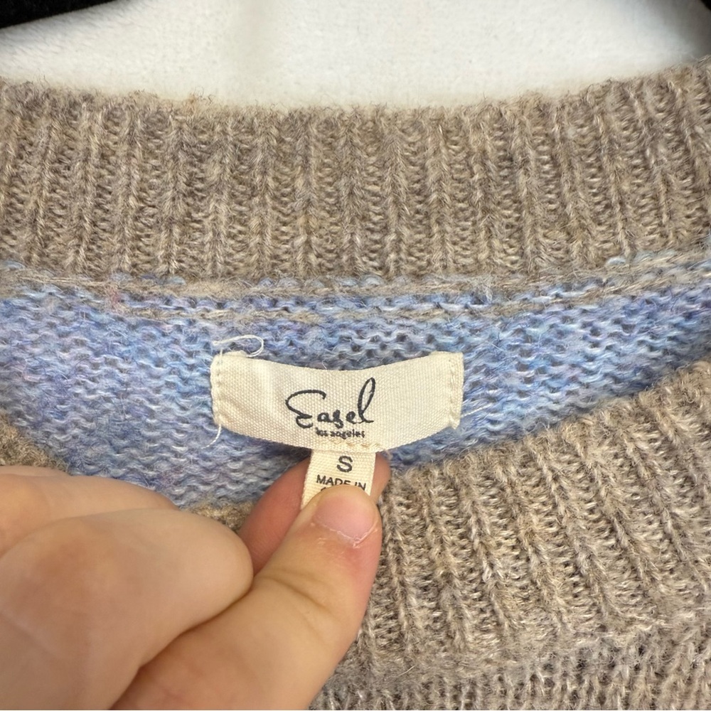 Easel Multicolor Striped Crew Neck Sweater - Picture 4 of 9